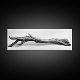 Driftwood Closeup, Minimal Nature Print, Scandinavian Neutral Decor, Framed Canvas Print, Modern Wall Art, Organic Texture Style