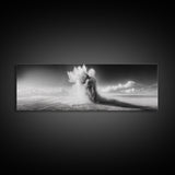 Sand Eruption, Desert Energy, Dust Storm, Framed Canvas Print, Modern Abstract Art, Office Wall Art, Dynamic Nature Photography