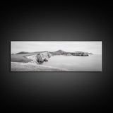 Cliff Coast, Rolling Hills, Seaside Bluffs, Canvas Print, dreamy landscape photography, light neutral living room art, tranquil office decor