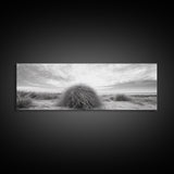 Beach Dunes, Coastal Grass, Nature Serenity, Canvas Print, Minimalist Bedroom Art, Soft Tones, Tranquil Beach Wall Decor