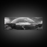 Rainbow Desert Storm, Moody Landscape Photography, Canyon Wall Art, Canvas Print, Living Room Statement Piece, Western Style Decor
