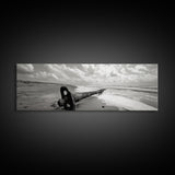 Rusted Anchor Pipe, Coastal Beach Art, Ocean Photography, Framed Canvas Print, Nautical Wall Art, Bedroom or Bathroom Decor