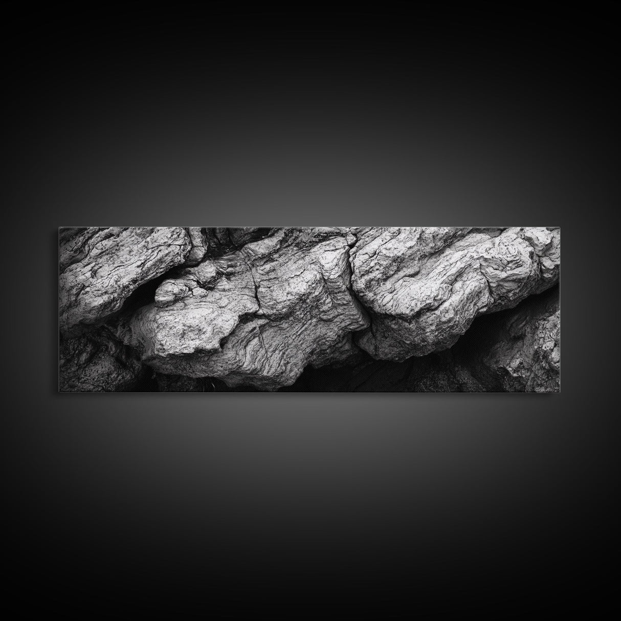 Textured Rock, Earth Tones, Natural Abstract, Framed Canvas Print, modern rustic decor, living room wall art, organic texture, neutral tones