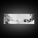 Snow Trees, Dreamy White, Winter Fantasy, Canvas Print, surreal landscape art, fantasy winter decor, magical room aesthetic, Christmas wall art