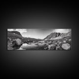 Mountain Stream, Rocky Path, Alpine Beauty, Wilderness Escape, Canvas Print, Cabin Wall Art, Nature Photography, Adventure Home Vibe