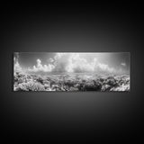 Coral Reef, Ocean Horizon, Cloudscape, Canvas Print, Underwater Nature Photography, Bathroom Wall Art, Marine Coastal Decor