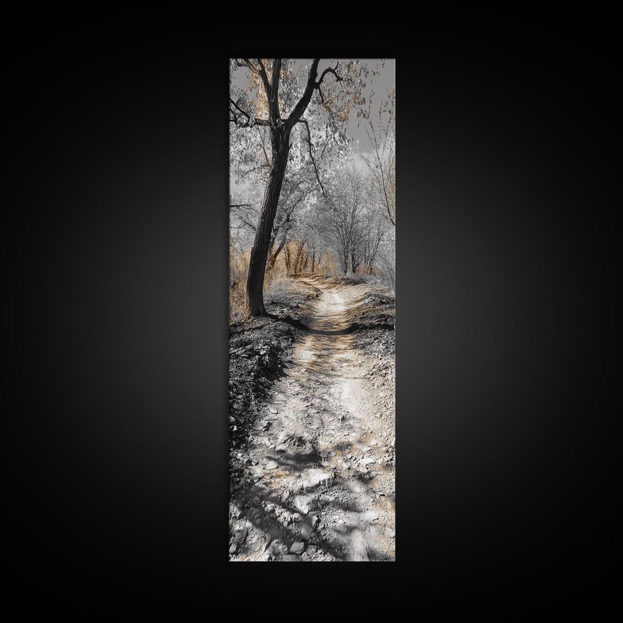 Forest Trail, Autumn Path, Nature Escape, Earthy Journey, Canvas Print, Rustic Fall Wall Art, Entryway or Hallway Decor, Woodland Landscape