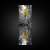 Yellow Tree, Autumn Woods, Forest Reflection, Nature Glow, Framed Canvas Print, Fall Wall Art, Rustic Decor, Cabin Art, Earthy Tones