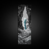 Ice Cave, Blue Glacier, Arctic Escape, Frozen Wonder, Framed Canvas Print, Winter Wall Art, Nature Lover Gift, Bedroom Photography Art