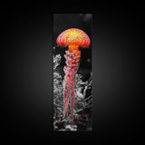 Jellyfish, Ocean Glow, Underwater Beauty, Bright Sea Life, Canvas Print, Bathroom Wall Art, Coastal Vibes, Marine Nature Photography