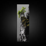 Tree of Life, Cliff Growth, Resilience Symbol, Nature Power, Framed Canvas Print, motivational office art, surreal landscape decor