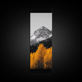 Autumn Aspen Trees, Mountain Range, Fall Foliage, Framed Canvas Print, Rustic Farmhouse Art, Living Room Wall Decor, Seasonal Nature Art