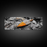 Tribal Blade, Ancient Weapon, Stone Texture, Orange Detail, Framed Canvas Print, Masculine Wall Art, Rustic Decor, Warrior Vibes