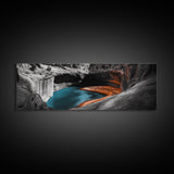 Canyon River, Turquoise Water, Dramatic Landscape, Desert Colors, Canvas Print, Adventure Wall Art, Southwest Style, Boho Living Room