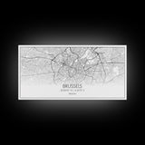 Brussels Street Map, Belgium Map, Map Print, Modern Art, Wall Art, Canvas Art, Travel Art Print, Home Wall Décor, New Homeowner Gift, Office