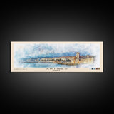 Antibes, France Watercolor Print, Vacation Gift, France Wall Art, Beach Painting, Beach Decor, Large Wall Art, Wood Frame Art