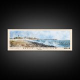 Belle-Île-en-Mer, France Watercolor Print, Vacation Gift, France Wall Art, Beach Painting, Beach Decor, Large Wall Art, Wood Frame Art