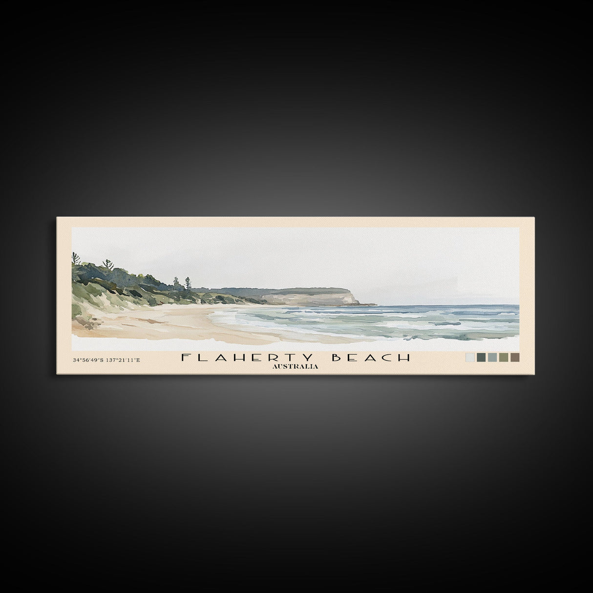Flaherty Beach, Australia Watercolor Print, Vacation Gift, Australia Wall Art, Beach Painting, Beach Decor, Large Wall Art, Wood Frame Art