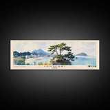 Ishigaki, Japan Watercolor Print, Vacation Gift, Japan Wall Art, Beach Painting, Beach Decor, Large Wall Art, Wood Frame Art