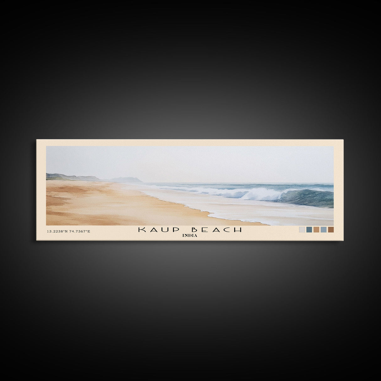 Kaup Beach, India Watercolor Print, Vacation Gift, India Wall Art, Beach Painting, Beach Decor, Beach Or Lakehouse Art