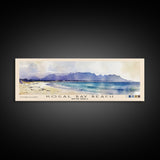 Kogal Bay Beach, South Africa Watercolor Print, Vacation Gift, South Africa Wall Art, Beach Painting, Beach Decor, Large Wall Art, Wood Frame Art