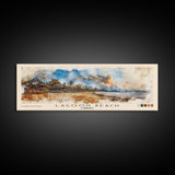 Lagoon Beach, Cambodia Watercolor Print, Vacation Gift, Cambodia Wall Art, Beach Painting, Beach Decor, Large Wall Art, Wood Frame Art