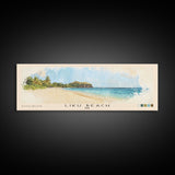 Liku Beach, Fiji Watercolor Print, Vacation Gift, Fiji Wall Art, Beach Painting, Beach Decor, Beach Or Lakehouse Art