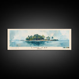 Lime Cay, Jamaica Watercolor Print, Vacation Gift, Jamaica Wall Art, Beach Painting, Beach Decor, Large Wall Art, Wood Frame Art