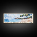 Pampelonne Beach, France Watercolor Print, Vacation Gift, France Wall Art, Beach Painting, Beach Decor, Large Wall Art, Wood Frame Art