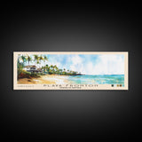 Playa Fronton, Dominican Republic Watercolor Print, Vacation Gift, Dominican Republic Wall Art, Beach Painting, Beach Decor, Large Wall Art, Wood Frame Art