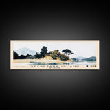Secretary Island, New Zealand Watercolor Beach Print, Vacation Gift, New Zealand Wall Art, Framed Canvas Print, Framed Beach Painting