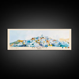Serifos, Greece Watercolor Print, Vacation Gift, Greece Wall Art, Beach Painting, Beach Decor, Large Wall Art, Wood Frame Art