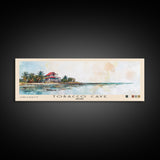 Tobacco Caye, Belize Watercolor Print, Vacation Gift, Belize Wall Art, Beach Painting, Beach Decor, Large Wall Art, Wood Frame Art