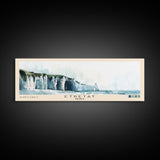 Étretat, France Watercolor Print, Vacation Gift, France Wall Art, Beach Painting, Beach Decor, Large Wall Art, Wood Frame Art