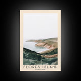 Flores Island, Portugal Watercolor Beach Print, Vacation Gift, Portugal Wall Art, Framed Canvas Print, Framed Beach Painting
