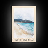 Frederiksted Beach, US Virgin islands Watercolor Beach Print, Vacation Gift, US Virgin islands Wall Art, Beach Painting, Beach Decor, Beach Painting