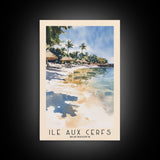 Ile aux Cerfs, Mauritius Watercolor Print, Vacation Gift, Mauritius Wall Art, Vacation Wall Art, Vacatation Memories, Beach Decor, Beach Or Lakehouse Art