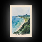 Sumbawa, Indonesia Watercolor Beach Print, Vacation Gift, Indonesia Wall Art, Beach Painting, Beach Decor, Beach Painting