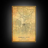 Kansas City Map Print, Kansas Gifts, Map of Kansas City, Kansas City Missouri, Map Wall Art, Cool Office Wall Art For Him