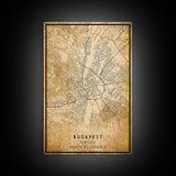 Budapest Hungary map print poster or framed canvas, Budapest map print poster canvas, Budapest map print poster canvas, Vintage Travel Art
