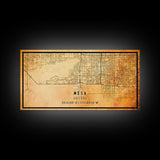 Mesa Arizona United States map print poster or Framed canvas | Arizona United States road map print poster canvas, distressed map art