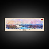 Chemnitz Germany Wall Art, Panoramic Travel Poster, Panoramic Framed Canvas Print, City Wall Art, Wall Hanging Home Decor, Travel Art