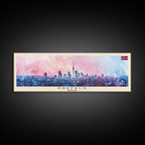 Krefeld Germany Panoramic Travel Poster, Framed Canvas Print or Metal Wall Art, Travel Art, Home Decor, Panoramic Painting, Midcentury Art