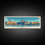 Budapest Hungary Travel Art, City Art, Framed Canvas Print or Metal Wall Art, Europe Travel Poster, Panoramic Wall Art, Extra Wide Wall Art
