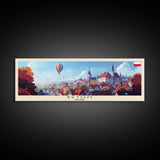 Bytom Poland Panoramic Travel Poster, Framed Canvas Print or Metal Wall Art, Travel Art, Home Decor, Panoramic Painting, Midcentury Art