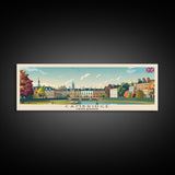 Cambridge United Kingdom Travel Print Wall Art, Panoramic City Art, Travel Art, Wall Decor, Vacation Gift, Framed Canvas Print Or Metal Art