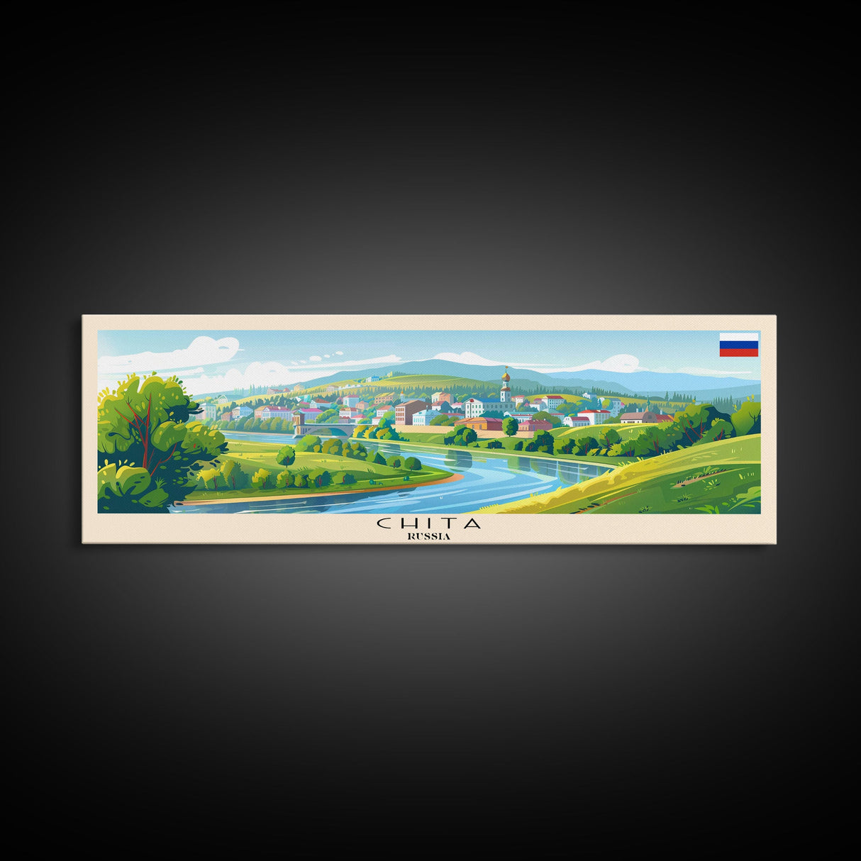 Chita Russia Travel Print Wall Art, Panoramic City Art, Travel Art, Wall Decor, Vacation Gift, Framed Canvas Print Or Metal Art