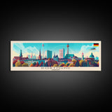 Dortmund Germany Wall Art, Panoramic Travel Poster, Panoramic Framed Canvas Print, City Wall Art, Wall Hanging Home Decor, Travel Art