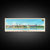 Kaunas Lithuania Travel Print Wall Art, Panoramic City Art, Travel Art, Wall Decor, Vacation Gift, Framed Canvas Print Or Metal Art