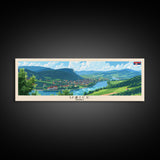 Uzice Serbia Travel Print Wall Art, Panoramic City Art, Travel Art, Wall Decor, Vacation Gift, Framed Canvas Print Or Metal Art
